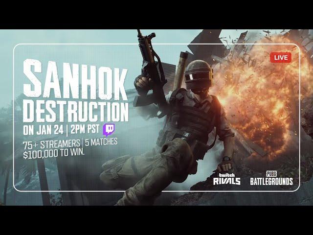 Смотрим турнир Twitch Rivals - Sanhok Destruction | !tg !code