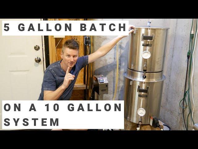 Brewing 5 gallons of beer on a 10 gallon system