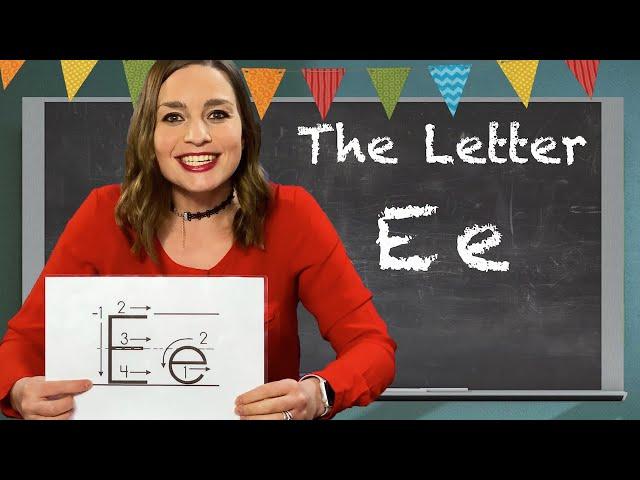 Letter E Lesson for Kids | Letter E Formation, Phonic Sound, Words that start with E.