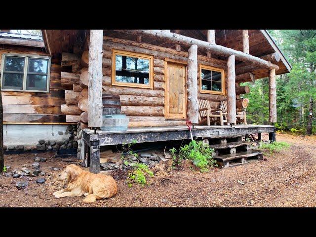 Stone Masonry on my Outdoor Kitchen and Off Grid Log Cabin