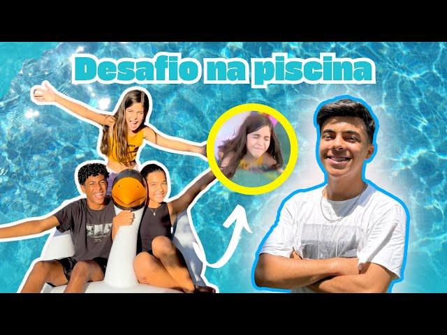 Desafio na piscina - Estevão Filipe ( Feat. Irmãs Pina e Gabriel ) *olha o que aconteceu