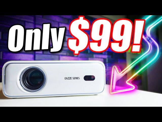 Best Smart Projector Under $100!!! | Aurzen EAZZE Series D1