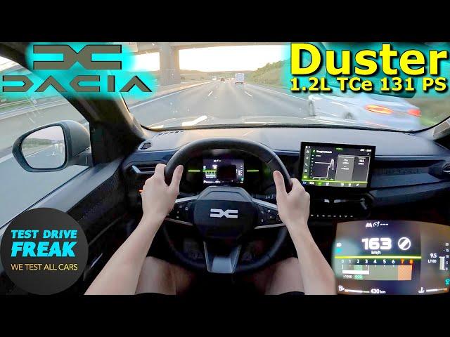 2024 Dacia Duster TCe 130 4x2 Journey 131 PS TOP SPEED AUTOBAHN DRIVE POV with Fuel Consumption