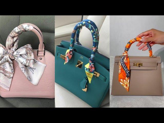 how to tie ribbon/scarf with purse.mk fashion and beauty