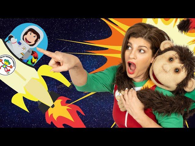 Zoom to the Moon | Countdown | Blast off! | Rocket Launch | Space Songs | Cheeky Monkey Club