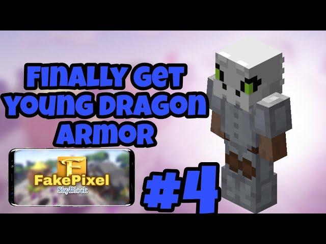 Hypixel like server || FakePixel skyblock || making young dragon armor || #4