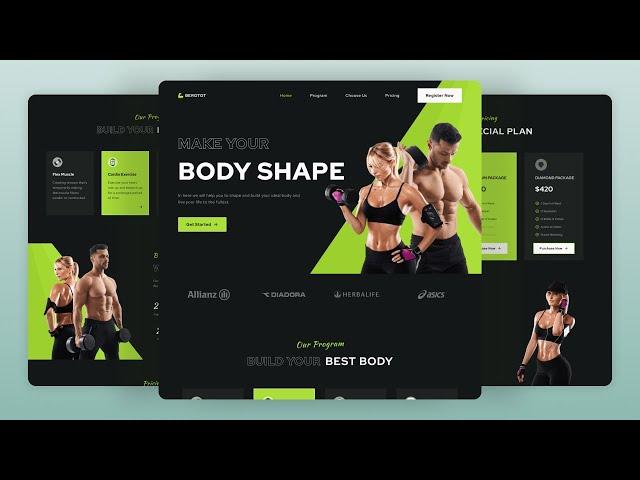  Build & Deploy a Responsive Gym Website Design Using HTML CSS & JavaScript