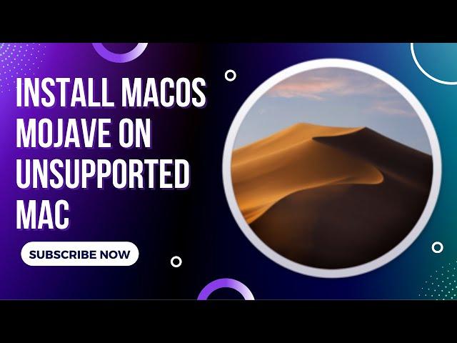 Install macOS Mojave on Unsupported Mac Macbook Air 2010