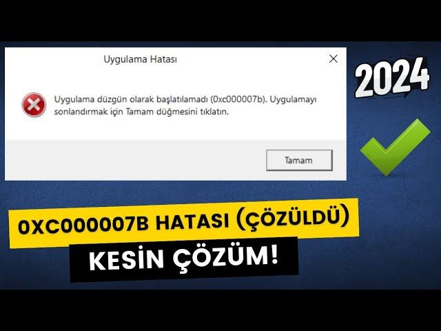 0xc00007b Hatası Çözümü - Kesin Çözüm 2024 | PES, FIFA, GTA 5