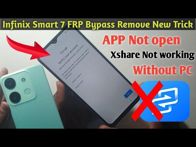 Infinix smart 7 FRP bypass Android 12 | infinix smart 7 frp bypass new trick | XShare No work NO PC