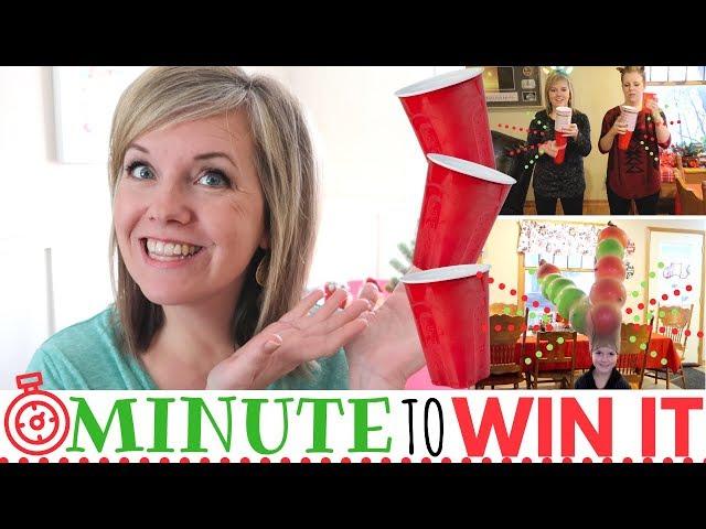 Christmas Minute to Win it Games (Our favorites! All with Dollar Store items!)