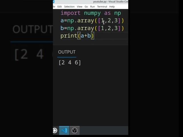 Python Adding Arrays With NumPy | #python #numpy #programming