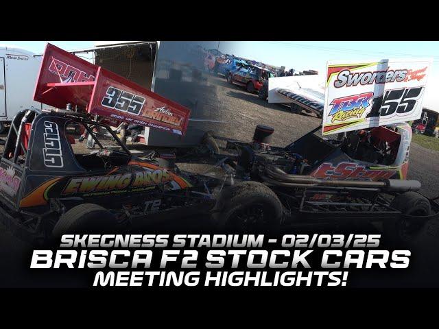 BriSCA F2 Stock Cars - Meeting Highlights (Skegness - 2/3/25)