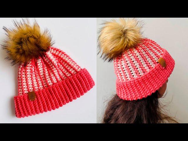 Aprende a TEJER un GORRITO hermoso para NIÑOS y NIÑAS (Paso a Paso)