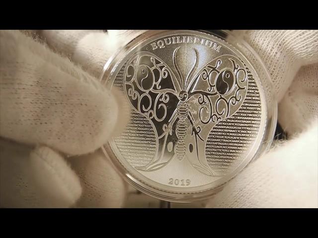 Butterfly  Equilibrium  2019 Tokelau 1 oz Silver coin $5 BU