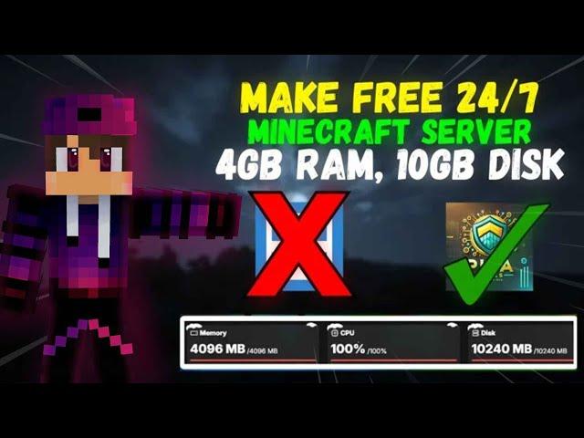 How To Make Free 24/7 Minecraft Server Without any Queue | Best Free 24/7 Minecraft Server Hosting 