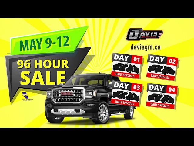 96 Hour Sale Coming soon to Davis GMC Buick