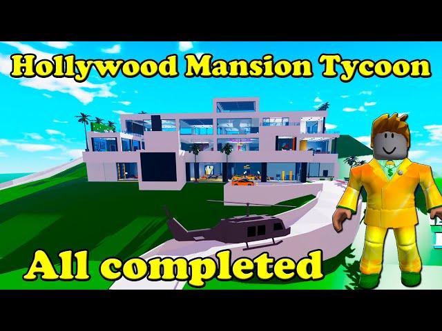 Roblox Hollywood Mansion Tycoon All completed