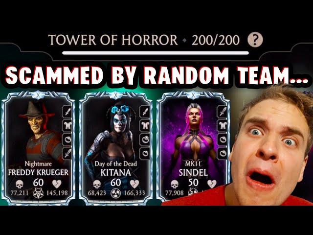 MK Mobile. Tower of Horror Battle 200 with RANDOM TEAM! What a Scam...