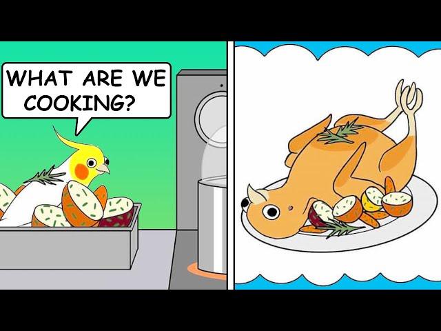 Comics With a Parrot Twist #11 | Hilarious Comic Dub