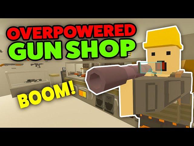 NEW OP GUN SHOP - Unturned Shop Roleplay (Selling Highly Overpowered Weapons For A LOT OF MONEY!)