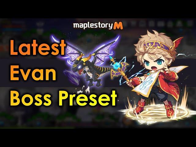 Maplestory M - Latest Evan Bossing Skill Preset