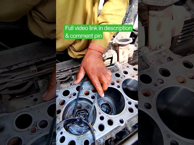 six cylinder diesel engine piston fitting #engine #pistons #mechanic #skills #restoration #shorts