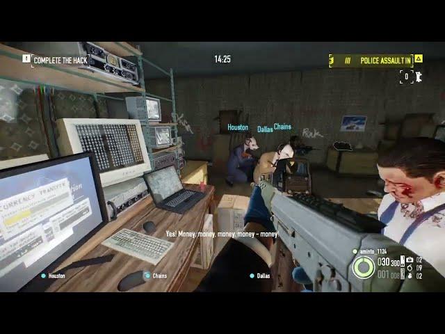 Bain singing "Money.....Money Money - Money" (payday 2 clip)