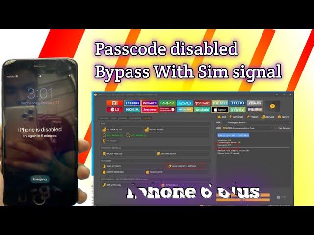 Iphone 6/6+ disabled passcode bypass done by unlock ToolWith Sim Unlock Tool Ramdisk passcode