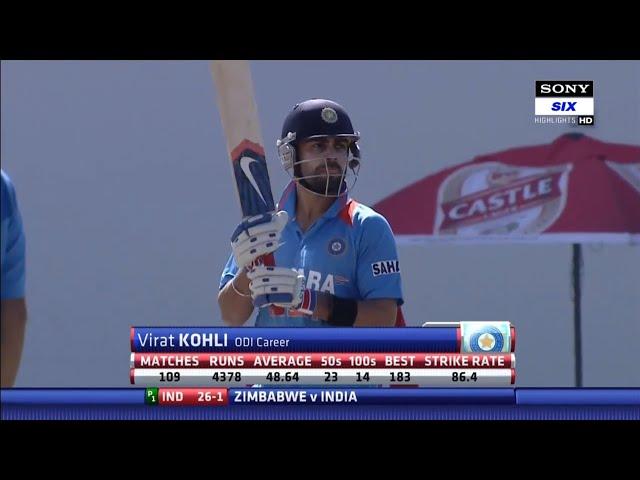 Virat Kohli 115(108) vs Zimbabwe 2013 at Harare