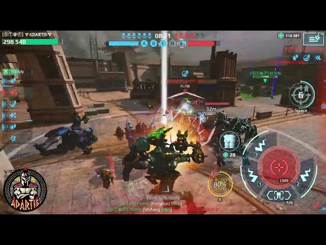 War Robots ADARTIS  [  ST-F  ] VS [  mix Squad ]  pathfinder + ultimate shockrain