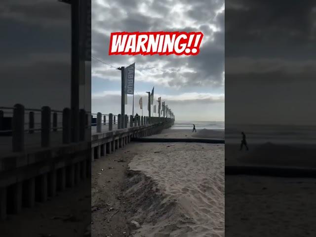 Warning! Crocs at Durban North Beach #durban #crocs