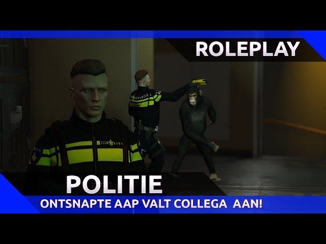 ONTSNAPTE AAP VALT AGENT AAN?! - POLITIE [roleplay FiveM]