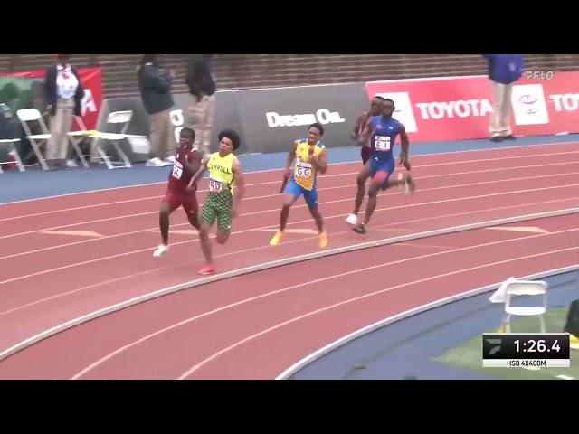 Quincy Wilson Splits 44.37 in the 4x400m at Penn Relays 2024