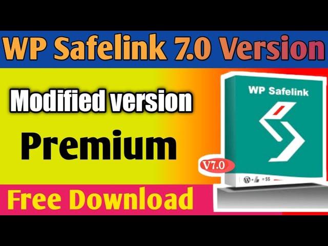 WP Safelink V7.0 Version || wordpress plugin wp safelink free || links convert earn money