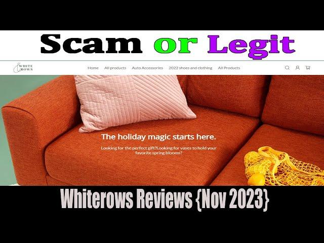 Whiterows Reviews (Dec 2023) Is whiterows.com Scam Or Legit? Watch Now | Scam Advisor Report