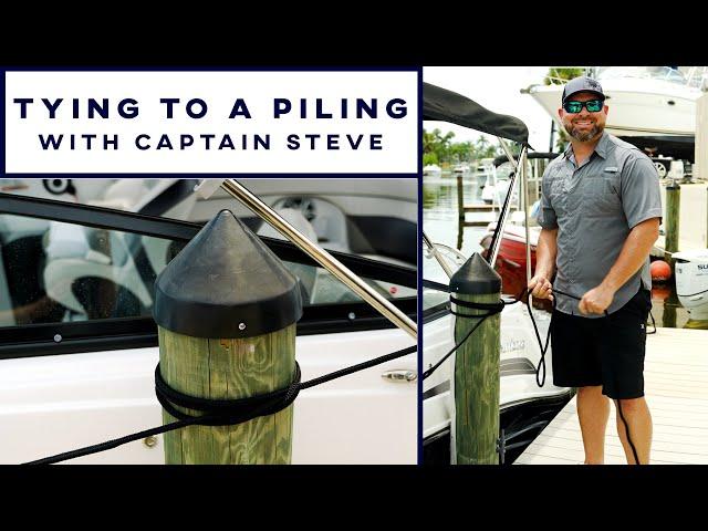 How to tie a boat to a piling or post.