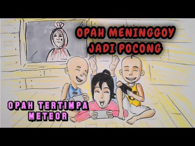 OPAH UPIN IPIN MENINGGOY JADI POCONG GENTAYANGAN | draw story