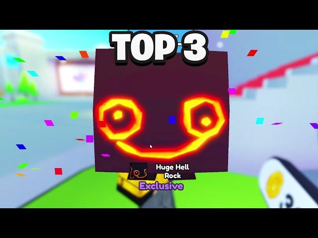 TOP 3 YouTubers HATCHED *HUGE HELL ROCK* On CAMERA!  - Pet Simulator X