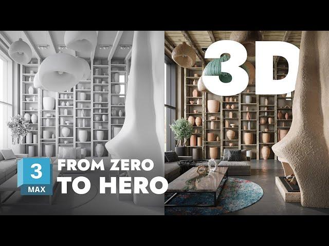 3ds Max Interior Modeling | From Zero To Hero