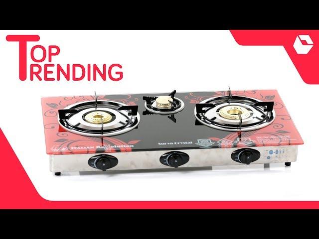 Surya Crystal 3-Burner Auto Gas Stove