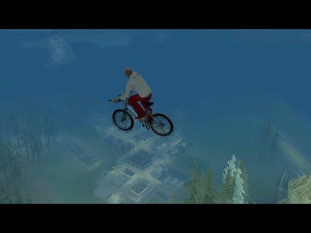 GTA San Andreas - Путешествие на велосипеде к горе Чилиад