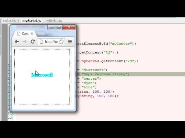 Drawing Text on Canvas: HTML5