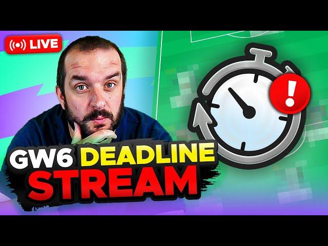 WILDCARD ACTIVE  | FPL DEADLINE STREAM GAMEWEEK 6 | Fantasy Premier League Tips 2024/25