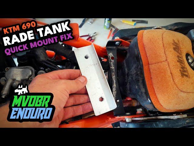 Quick Fix For Rade Garage Auxiliary Fuel Tank Mount: KTM 690 Enduro