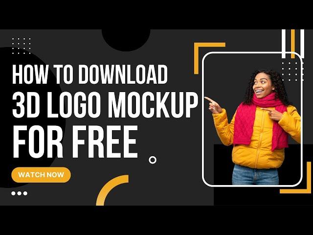 How to download a 3D Logo Mockup from Freepik.com & use on Photopea