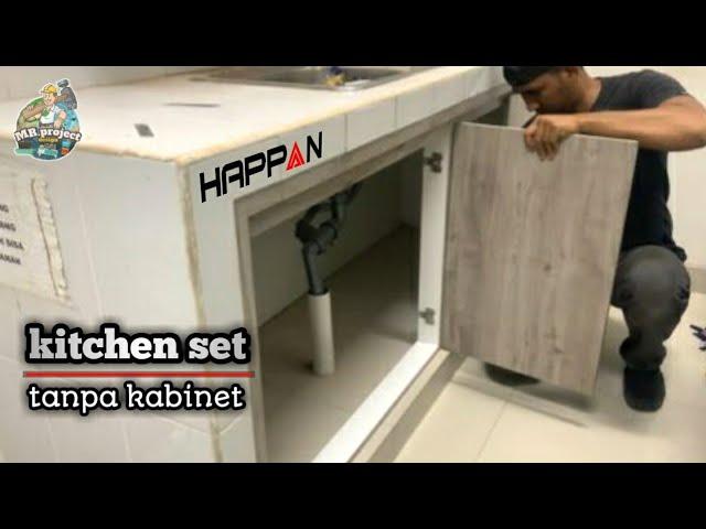 Cara membuat KITCHEN SET minimalis || kitchen set tanpa kabinet dalam..!! #tutorial #kitchenset