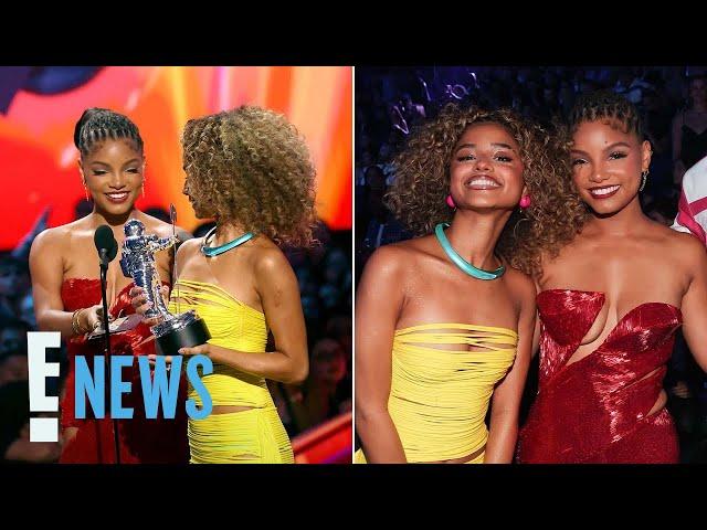 Tyla and Halle Bailey Address AWKWARD Onstage Moment | 2024 VMAS | E! News