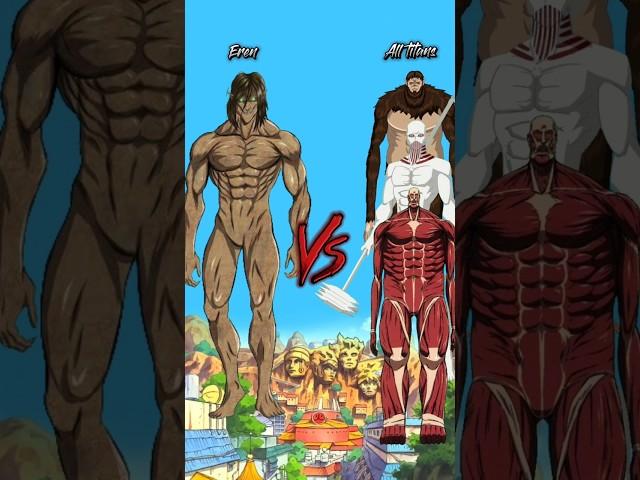 Eren attack titan Vs Titans who is more powerful #eren