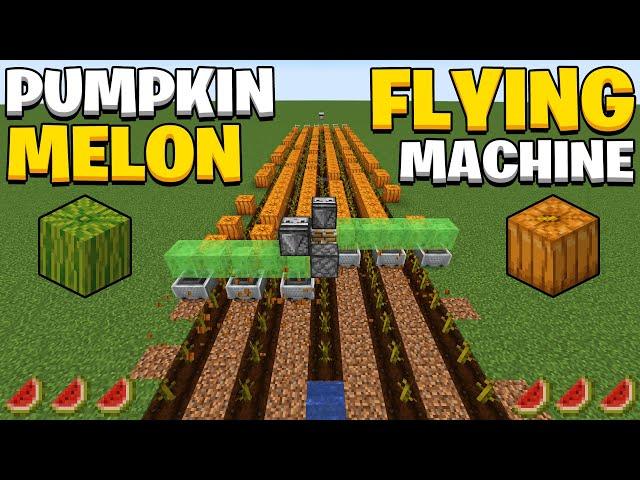 Minecraft 1.21 Melon and Pumpkin Flying Machine